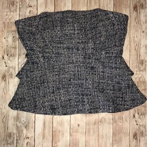 Lovers+Friends navy/wht tweed corset top. Sz. Sm.